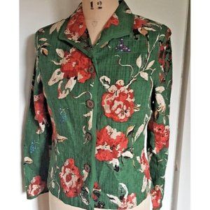 Vintage Koret Cottagecore and grannycore floral cotton blazer jacket